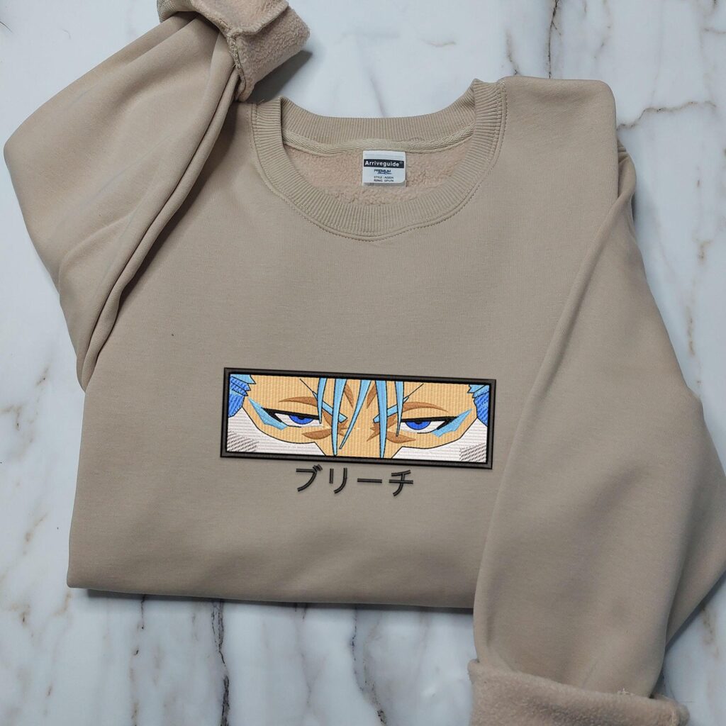 Anime Embroidered Sweater, Anime Shirt, Embroidery Sweatshirt