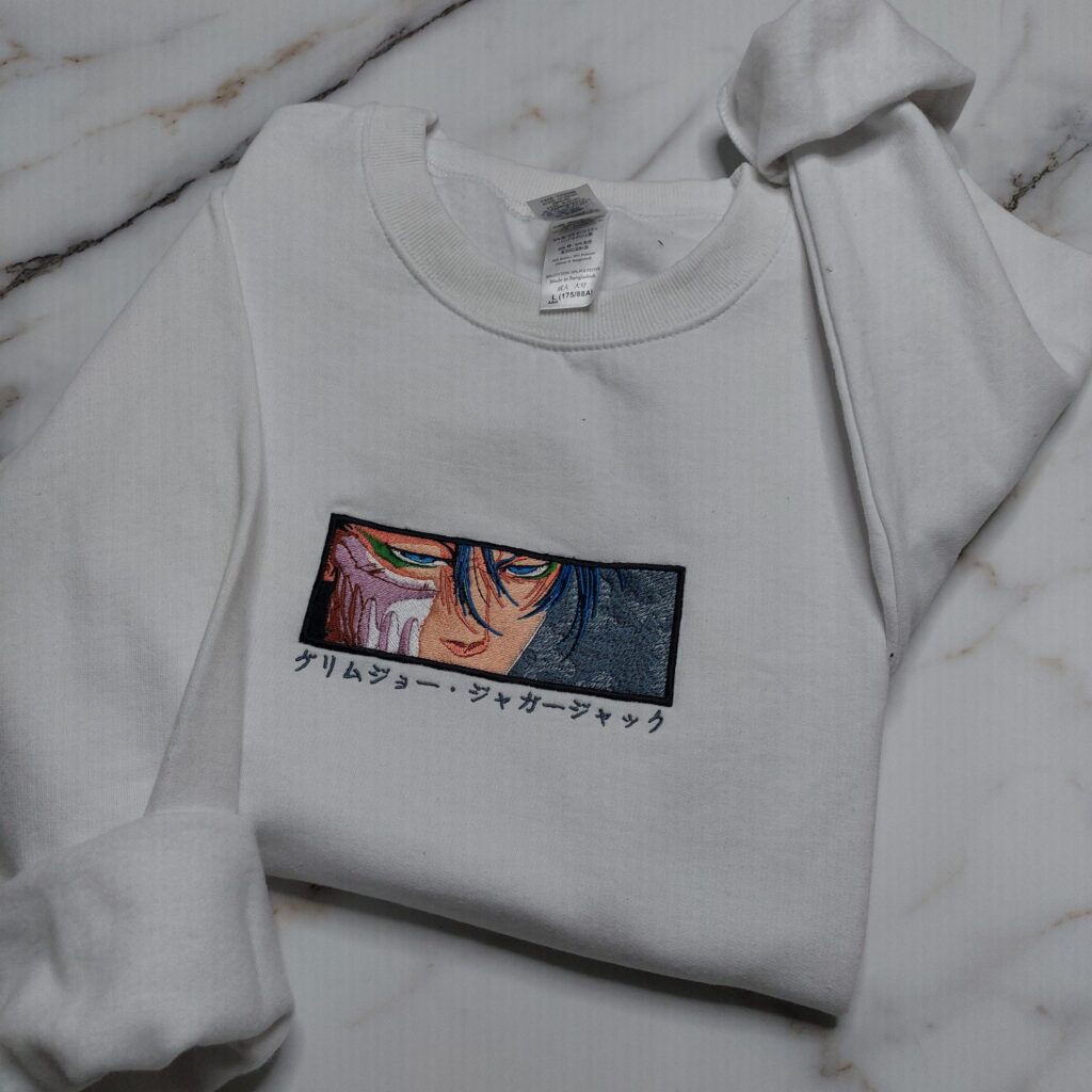 Embroidered Sweater, Embroidery Sweatshirt, Anime Shirt, Embroidery Sweater