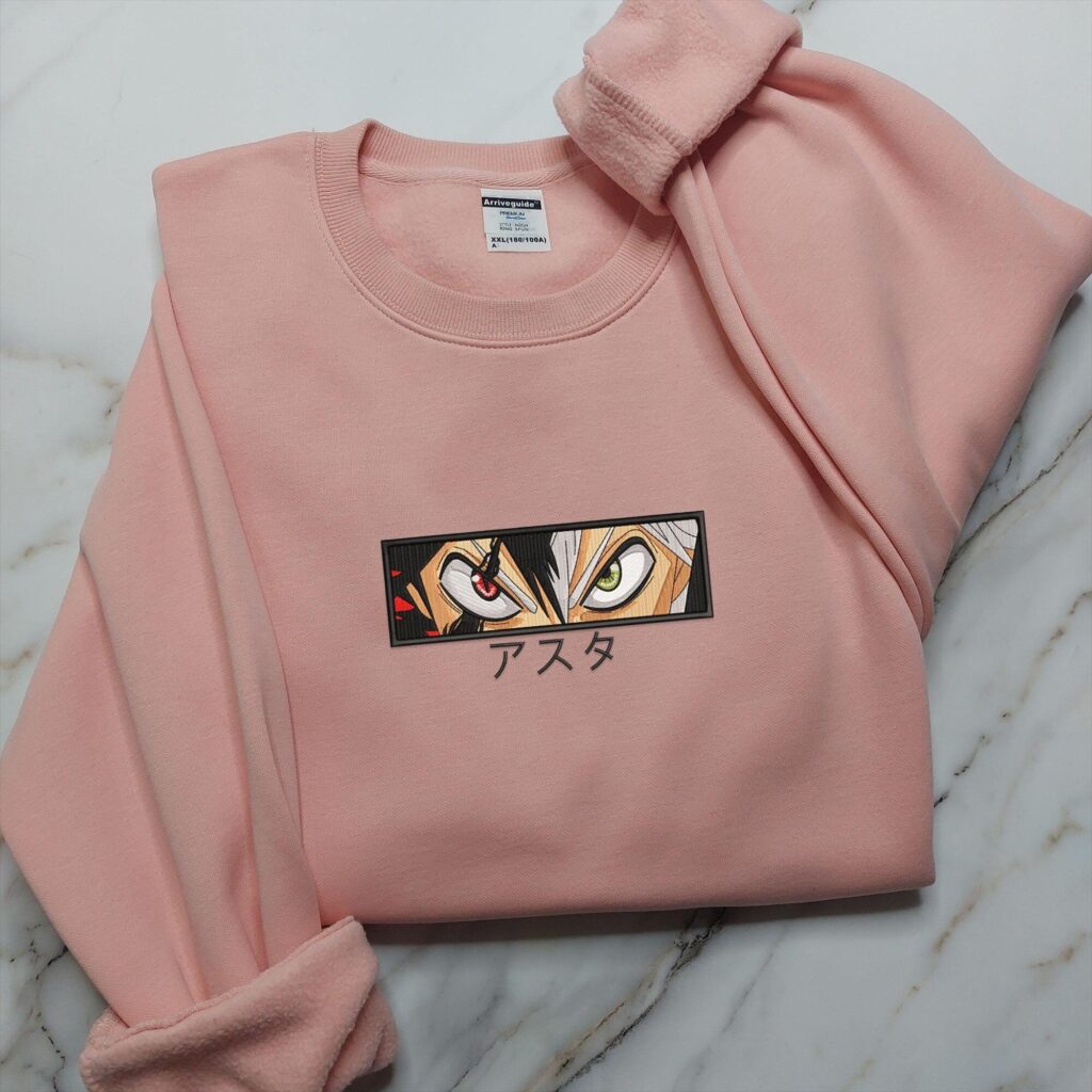 Anime Embroidery Sweatshirt, Embroidered Sweater, Anime Shirt - Image 2
