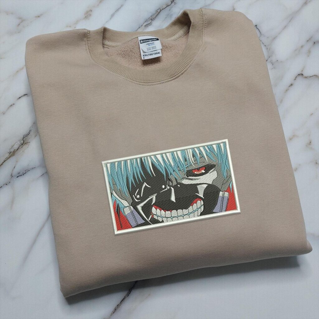 Anime Embroidery Sweatshirt, New Version 01 Embroidered Sweater, Anime Shirt