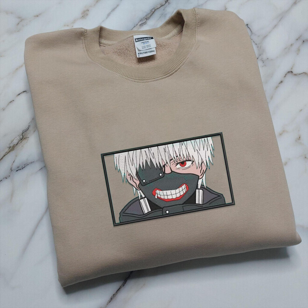Anime Embroidery Sweatshirt, New Arrival Embroidered Sweater, Anime Shirt